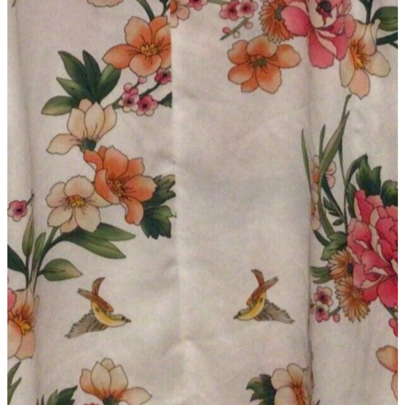 Forever 21 Womens Floral Open Shoulder Semi Sheer Pullover Top Size Medium - Picture 5 of 5